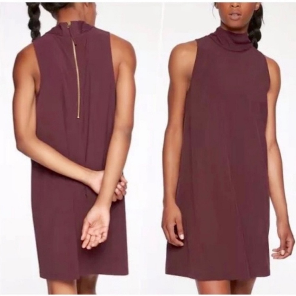 Athleta Initiative Dress M Burgundy Auberge